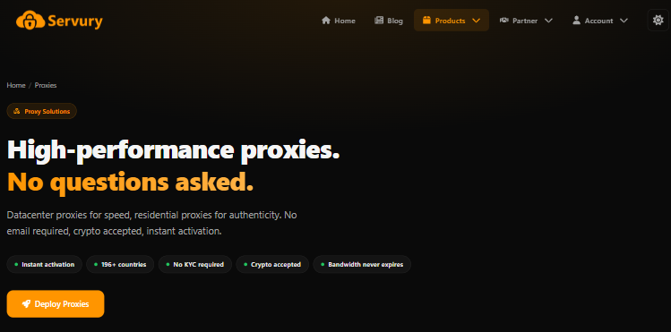 servury resedential proxy servury resedential proxy
