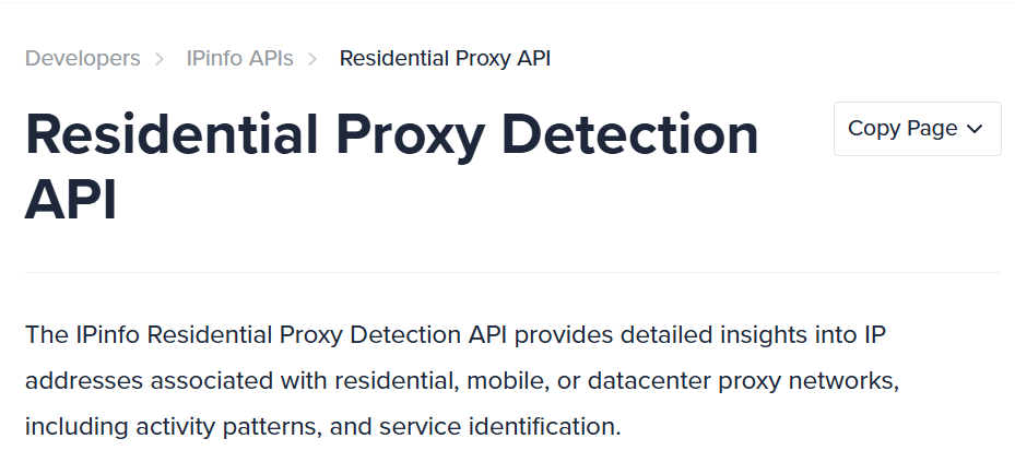 Residential Proxy Detection API