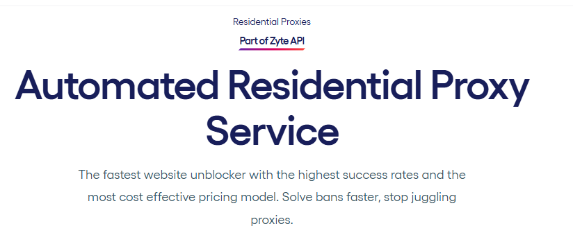 Zyte Residential Proxy API