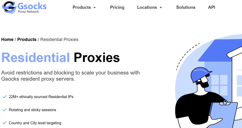 gsocks residential proxies Gsocks Residential Proxy for web scraping