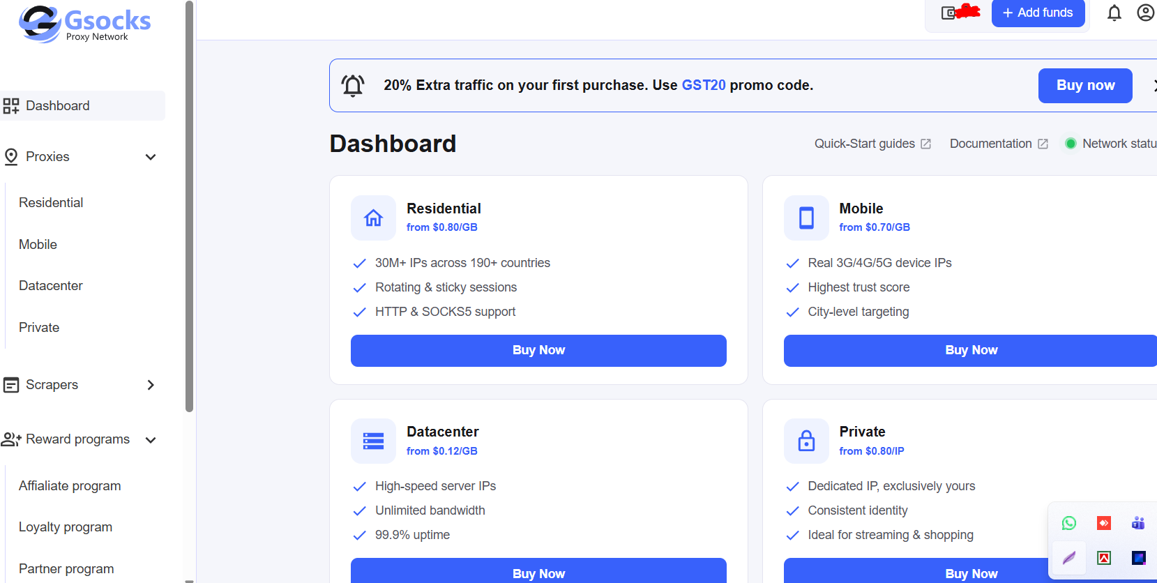 Gsocks Dashboard Gsocks Dashboard