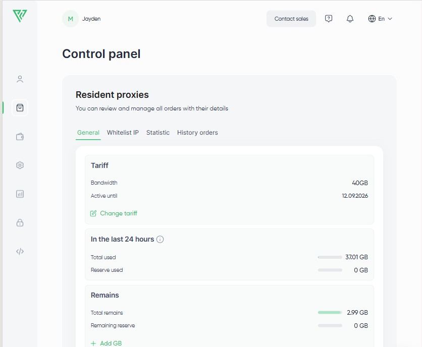 proxy seller, used