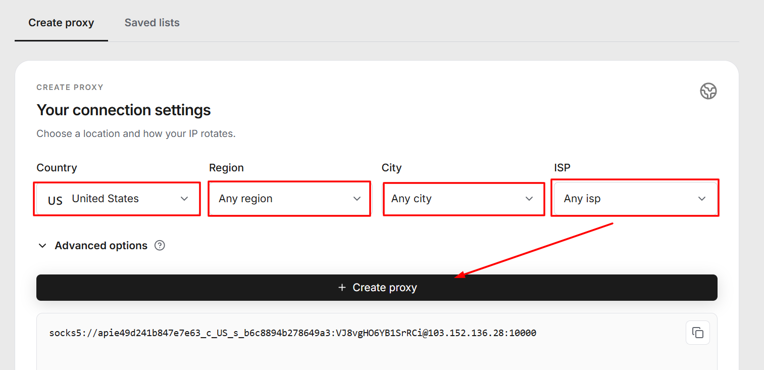 proxylane setting proxylane setting